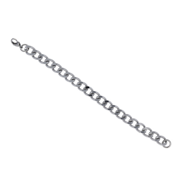 Armband Panzerarmband Edelstahl Silberfarben Damen Herren Länge 22 cm