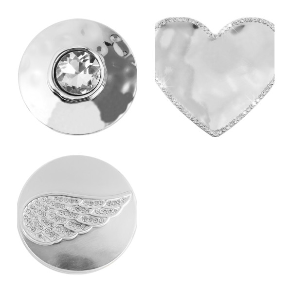 Magnet Brosche für Schal Taschen Kleidung Strass Steine Silberfarben Magnetbrosche Herz Platten Damen