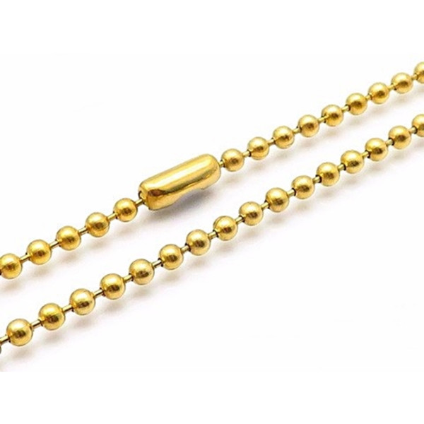 Halskette Edelstahl Goldfarben Militärkette Damen Herren 45 cm 50 cm Modell 1 - 45 cm, 4 mm