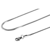 Halskette Edelstahl Silberfarben Schlangekette Damen 40 cm .- 50 cm