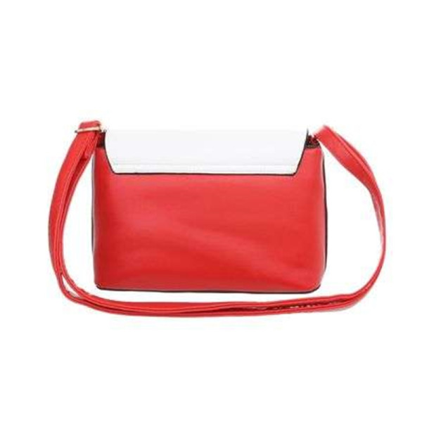 Damenhandtasche Handtasche Umhängetasche Kunstleder Rot-Weiß Damen Mädchen