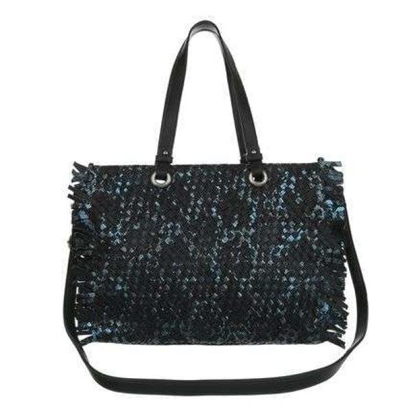 Damenhandtasche Handtasche Umhängetasche Shopper Kunstleder mit Blautönen Damen Mädchen
