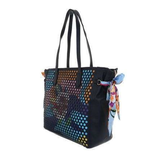 Damenhandtasche Handtasche Umhängetasche Shopper Kunstleder Mehrfarbig Blau Damen Mädchen