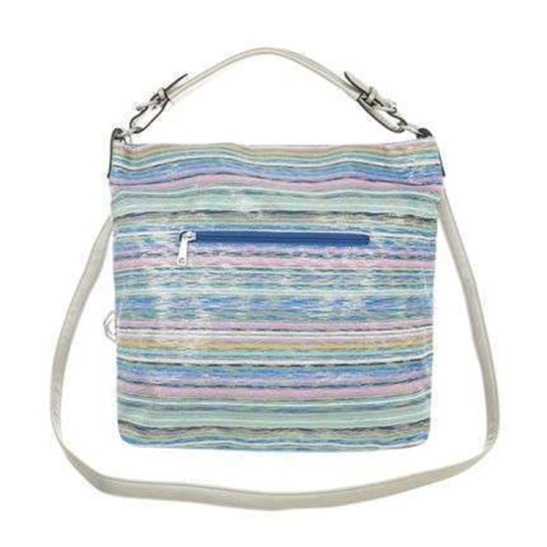Damenhandtasche Handtasche Umhängetasche Shopper Kunstleder mit Lurex Mehrfarbig Blau Damen Mädchen