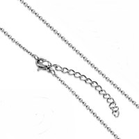 Halskette Edelstahl Silberfarben Anker Länge 40 cm 45 cm 50 cm 60 cm Damen Herren Modell 1 - Länge 40 cm, Stärke 1,5 mm
