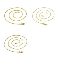Halskette Edelstahl Schlangenkette Goldfarben Länge 45 cm Stärke 1 mm 1,5 mm
