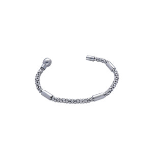Halskette Armband Schmuckset Mesh Edelstahl Silber Damen Verschiedene Längen Modell 1