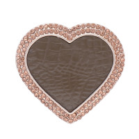 Magnet Brosche für Schal Taschen Kleidung Strass Steine Silber Rosegold Magnetbrosche Herz  Damen Design 3