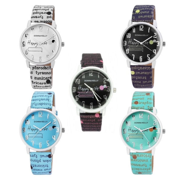 Donna Kelly Damenuhr Uhr Verschiedenfarbige Armbänder Damen