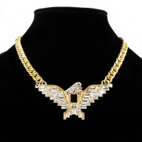 Bild - Halskette, Collier, Statementkette, Goldfarben, Damen, Design "Adler"